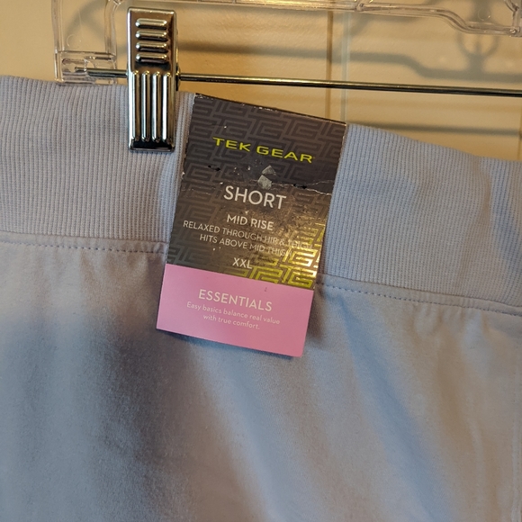 🔥Tek Gear Mid Rise Light Blue Drawstring Active Shorts - Picture 2 of 6